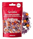dekora - Sprinkles Repostería Halloween Calabaza y Murciélago, 100 g