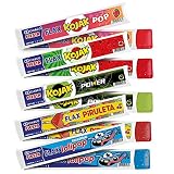20 Flashes Fiesta Surtido (20 x 65 ml) · Polos Flash para Congelar · Piruleta, Kojak Pop Fresa, Chupa Chups Kojak Sandía, Energy y Lolipop · Sin Gluten y Veganos · Selección Cia&Co