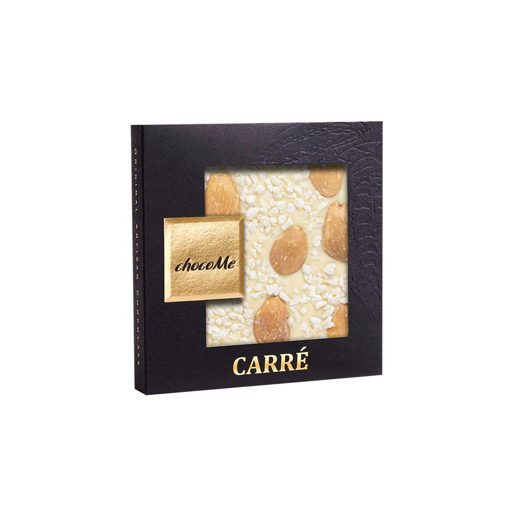 ChocoMe White Chocolate with Lemon Peel, Apple and Almonds 2x50g for Cava Brut Reserva