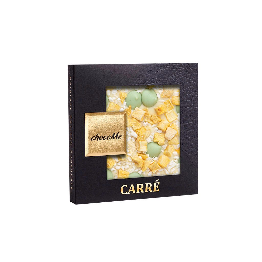 ChocoMe White Chocolate with Lemon Peel, Peaches and Lime Pastille 2x50g for Cava Brut Nature