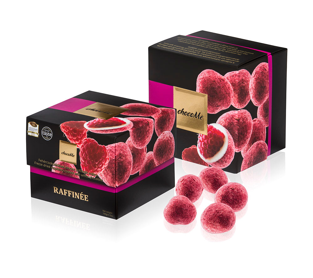 ChocoMe Freeze Dried Raspberry Covered in White Chocolate - 120g