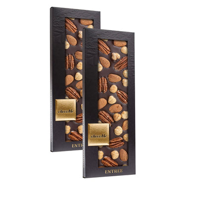 chocoMe Entrée - V66% Dark Chocolate with Pecan Walnut, Sicilian Almond and Piedmont Hazelnut 2x110g